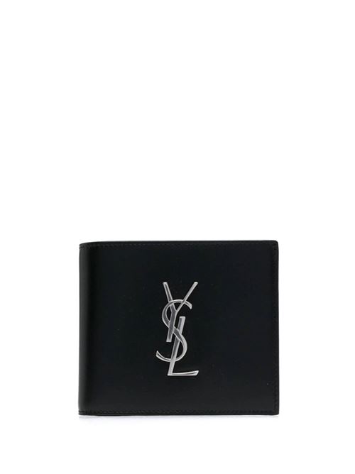 Portafoglio bi-fold con monogramma Saint Laurent | 4632490SX0E1000